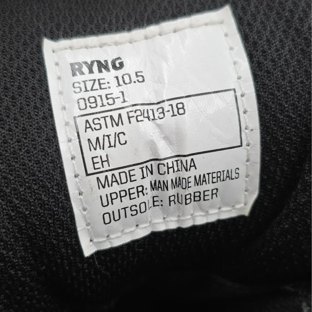 Size 10.5 Brunt Ryng Comp Toe Work Boots Black Waterproof Slip Resistant